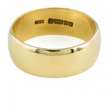 9ct Gold 5.9g Vintage Wedding Ring Size S